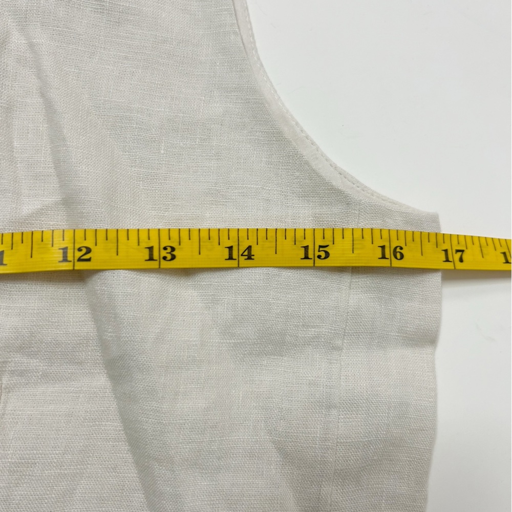 NWT J.Crew Crewneck vest in linen (size 0) - Picture 6 of 6